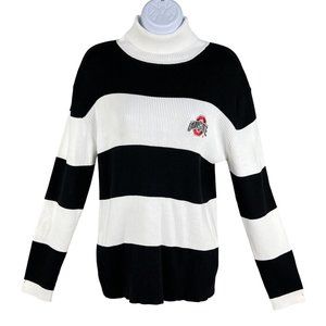 BellePointe NWT Ohio State Womens XL Ribbed Turtleneck Logo Sweater 100% Cotton